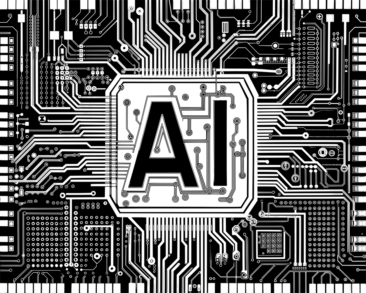 Free ai generated artificial intelligence typography vector